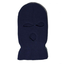 Load image into Gallery viewer, Ski Mask Knitted Face Cover Winter Balaclava Full Face Mask for Winter Outdoor Sports Winter Three 3 Hole Balaclava Knit Hat Ski Mask 3-Hole Knit Hat Full Face Cover Balaclava Hats Funny Party Embroidery Beanies Caps Hole Knitted Full Face Cover