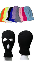 Load image into Gallery viewer, Ski Mask Knitted Face Cover Winter Balaclava Full Face Mask for Winter Outdoor Sports Winter Three 3 Hole Balaclava Knit Hat Ski Mask 3-Hole Knit Hat Full Face Cover Balaclava Hats Funny Party Embroidery Beanies Caps Hole Knitted Full Face Cover