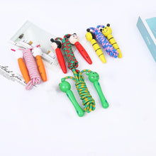 Load image into Gallery viewer, Skipping Rope With Wooden Handles Braided Tangle-Free Cable Skipping Rope For Fun And Fitness Jumping Rope For Kids Youth Beginners Jump Ropes Toys Wooden Handle Cotton Ropes Cute Animals Jump Rope