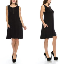 Load image into Gallery viewer, Sleeveless Tunic Dress with Pockets - Assorted Sizes