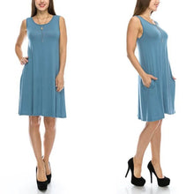 Load image into Gallery viewer, Sleeveless Tunic Dress with Pockets - Assorted Sizes
