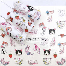 Load image into Gallery viewer, Sliders For Nails Winter Nail Stickers Elk Wolf Animal Sticker Figure Art Transfer Flowers Butterflies Watermark Water Slider Art Nail Stickers Sexy Girl Designs Comics Water Transfer Decals Manicure Lips Nail Art Decorations Slider Nail Art Stickers