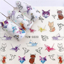 Load image into Gallery viewer, Sliders For Nails Winter Nail Stickers Elk Wolf Animal Sticker Figure Art Transfer Flowers Butterflies Watermark Water Slider Art Nail Stickers Sexy Girl Designs Comics Water Transfer Decals Manicure Lips Nail Art Decorations Slider Nail Art Stickers