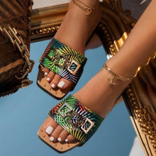 Load image into Gallery viewer, Slides Women Flip Flops Shoes Slippers Rhinestones Sandals Slide Diamond Slipper Slide Open Toe Flat Sandals With Clear Rhinestone Flip Flops Fashion Casual Slip On Party Shoes