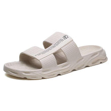 Load image into Gallery viewer, Slippers For Mens Beach Flip Flops White Sandals Flip Flop Sandals With Shock Absorbing Sole Lightweight Non-Slip Sport Cushion Beach Slippers