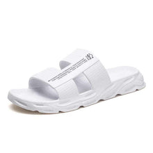 Load image into Gallery viewer, Slippers For Mens Beach Flip Flops White Sandals Flip Flop Sandals With Shock Absorbing Sole Lightweight Non-Slip Sport Cushion Beach Slippers