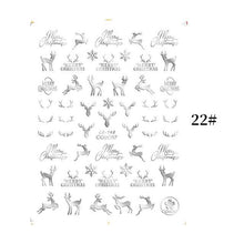 Load image into Gallery viewer, Sliver Bronzing Christmas Slider Nail Art 3D Decals Decoration Snowflake Nail Art Sticker Manicures Transfer Foil Xmas Gift Nails Snowflake Nail Art Stickers Decals Christmas Nail 3D Self Adhesive Nail Stickers for Acrylic Nails Snowflake