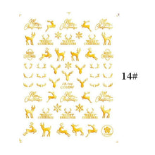 Load image into Gallery viewer, Sliver Bronzing Christmas Slider Nail Art 3D Decals Decoration Snowflake Nail Art Sticker Manicures Transfer Foil Xmas Gift Nails Snowflake Nail Art Stickers Decals Christmas Nail 3D Self Adhesive Nail Stickers for Acrylic Nails Snowflake