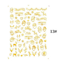 Load image into Gallery viewer, Sliver Bronzing Christmas Slider Nail Art 3D Decals Decoration Snowflake Nail Art Sticker Manicures Transfer Foil Xmas Gift Nails Snowflake Nail Art Stickers Decals Christmas Nail 3D Self Adhesive Nail Stickers for Acrylic Nails Snowflake