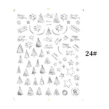 Load image into Gallery viewer, Sliver Bronzing Christmas Slider Nail Art 3D Decals Decoration Snowflake Nail Art Sticker Manicures Transfer Foil Xmas Gift Nails Snowflake Nail Art Stickers Decals Christmas Nail 3D Self Adhesive Nail Stickers for Acrylic Nails Snowflake