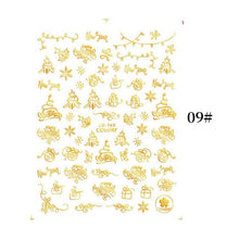 Load image into Gallery viewer, Sliver Bronzing Christmas Slider Nail Art 3D Decals Decoration Snowflake Nail Art Sticker Manicures Transfer Foil Xmas Gift Nails Snowflake Nail Art Stickers Decals Christmas Nail 3D Self Adhesive Nail Stickers for Acrylic Nails Snowflake