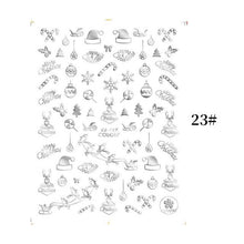 Load image into Gallery viewer, Sliver Bronzing Christmas Slider Nail Art 3D Decals Decoration Snowflake Nail Art Sticker Manicures Transfer Foil Xmas Gift Nails Snowflake Nail Art Stickers Decals Christmas Nail 3D Self Adhesive Nail Stickers for Acrylic Nails Snowflake