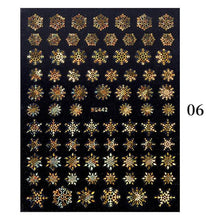 Load image into Gallery viewer, Sliver Bronzing Christmas Slider Nail Art 3D Decals Decoration Snowflake Nail Art Sticker Manicures Transfer Foil Xmas Gift Nails Snowflake Nail Art Stickers Decals Christmas Nail 3D Self Adhesive Nail Stickers for Acrylic Nails Snowflake