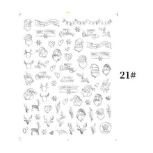 Load image into Gallery viewer, Sliver Bronzing Christmas Slider Nail Art 3D Decals Decoration Snowflake Nail Art Sticker Manicures Transfer Foil Xmas Gift Nails Snowflake Nail Art Stickers Decals Christmas Nail 3D Self Adhesive Nail Stickers for Acrylic Nails Snowflake