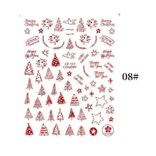 Load image into Gallery viewer, Sliver Bronzing Christmas Slider Nail Art 3D Decals Decoration Snowflake Nail Art Sticker Manicures Transfer Foil Xmas Gift Nails Snowflake Nail Art Stickers Decals Christmas Nail 3D Self Adhesive Nail Stickers for Acrylic Nails Snowflake