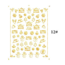 Load image into Gallery viewer, Sliver Bronzing Christmas Slider Nail Art 3D Decals Decoration Snowflake Nail Art Sticker Manicures Transfer Foil Xmas Gift Nails Snowflake Nail Art Stickers Decals Christmas Nail 3D Self Adhesive Nail Stickers for Acrylic Nails Snowflake