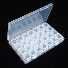 Load image into Gallery viewer, Small 28 Grids Diamond Box Clear Plastic Jewelry Craft Storage Container