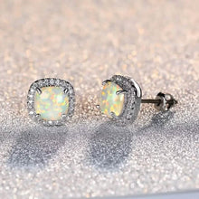 Load image into Gallery viewer, Small Exquisite Square Zirconia Earrings