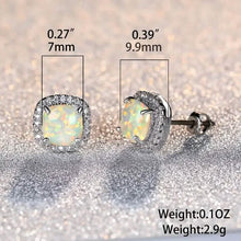 Load image into Gallery viewer, Small Exquisite Square Zirconia Earrings