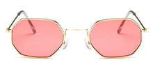 Load image into Gallery viewer, Small Frame Sunglasses For Women Small Square Polarized Sunglasses for Men and Women Polygon Mirrored Retro Shape Metal Design Sun Glasses for Men New Fashionable Ocean Lens