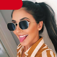 Load image into Gallery viewer, Small Frame Sunglasses For Women Small Square Polarized Sunglasses for Men and Women Polygon Mirrored Retro Shape Metal Design Sun Glasses for Men New Fashionable Ocean Lens
