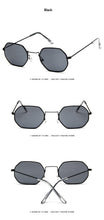 Load image into Gallery viewer, Small Frame Sunglasses For Women Small Square Polarized Sunglasses for Men and Women Polygon Mirrored Retro Shape Metal Design Sun Glasses for Men New Fashionable Ocean Lens
