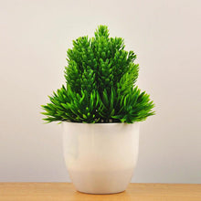 Load image into Gallery viewer, Small Green Artificial Pot Decor Bonsai Green Fake Flowers Potted Ornaments for Home Garden Decor Party Hotel Decor