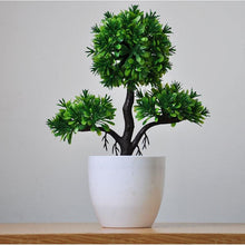 Load image into Gallery viewer, Small Green Artificial Pot Decor Bonsai Green Fake Flowers Potted Ornaments for Home Garden Decor Party Hotel Decor