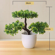 Load image into Gallery viewer, Small Green Artificial Pot Decor Bonsai Green Fake Flowers Potted Ornaments for Home Garden Decor Party Hotel Decor