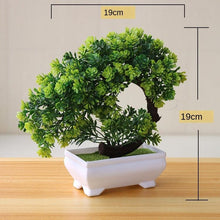 Load image into Gallery viewer, Small Green Artificial Pot Decor Bonsai Green Fake Flowers Potted Ornaments for Home Garden Decor Party Hotel Decor