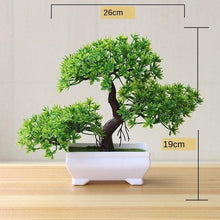Load image into Gallery viewer, Small Green Artificial Pot Decor Bonsai Green Fake Flowers Potted Ornaments for Home Garden Decor Party Hotel Decor