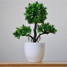 Load image into Gallery viewer, Small Green Artificial Pot Decor Bonsai Green Fake Flowers Potted Ornaments for Home Garden Decor Party Hotel Decor