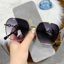 Load image into Gallery viewer, Small Oval Retro Sunglasses for Men and Women Polygon Mirrored Lens Fashionable & Korean Style Women's Sunglasses New Personality & Trending Sunglasses Of Same Style UV Protection Sunglasses