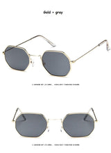 Load image into Gallery viewer, Small Polygon Women Men Sunglasses Delicate Metal Polygon Sunglasses For Women Classic Retro Small Size Frame Women Sunglasses Design Glasses for Men