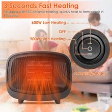 Load image into Gallery viewer, Small Portable Electric Space Heater