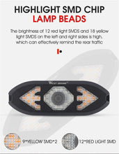Load image into Gallery viewer, Smart Bike Light Wireless Remote Control Cycling Turning Signal Taillight USB Bicycle Rechargeable Rear Light LED Warning Lamp Bicycle Rear Light Safety Warning Bike Lights Brightest Bike Indicators Fit Saddle Rears