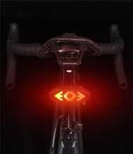 Load image into Gallery viewer, Smart Bike Light Wireless Remote Control Cycling Turning Signal Taillight USB Bicycle Rechargeable Rear Light LED Warning Lamp Bicycle Rear Light Safety Warning Bike Lights Brightest Bike Indicators Fit Saddle Rears