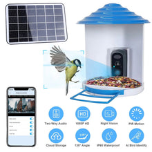 Load image into Gallery viewer, Smart Bird Feeder with Solar Powered Camera 1080P HD AI Identify PIR