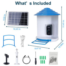 Load image into Gallery viewer, Smart Bird Feeder with Solar Powered Camera 1080P HD AI Identify PIR