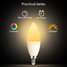 Load image into Gallery viewer, Smart For Home LED Light Bulb E27 E14 GU10 B22 220V 110V Spot Magic Changeable Lamp Lampada+IR Control Decoration RGB White Compatible with Alexa Google Home, RGBCW Smart GU10 Bulb, WiFi Smart LED Spot Light Bulb Indoor Decoration