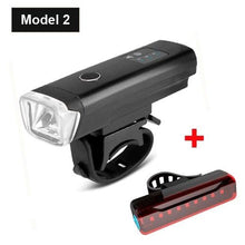 Load image into Gallery viewer, Smart Induction Bicycle Front Light Set USB Rechargeable Rear Light LED Headlight Bike Lamp Cycling Flash Light Front And Rear Rechargeable Waterproof Bike Headlight And Tail Light Set Smart Bright Bike Lights For Bike