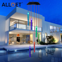 Load image into Gallery viewer, Smart LED Solar Powered Wind Chime Lamp 6 Bubble Column Waterproof Outdoor Landscape Wind Bell Light Water Courtyard Garden Hanging Outdoor Lights Unique Decor Gifts For Wife Mom Grandma Neighbors