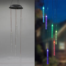 Load image into Gallery viewer, Smart LED Solar Powered Wind Chime Lamp 6 Bubble Column Waterproof Outdoor Landscape Wind Bell Light Water Courtyard Garden Hanging Outdoor Lights Unique Decor Gifts For Wife Mom Grandma Neighbors