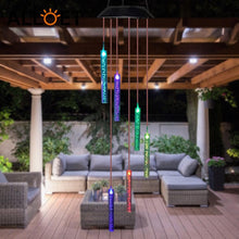 Load image into Gallery viewer, Smart LED Solar Powered Wind Chime Lamp 6 Bubble Column Waterproof Outdoor Landscape Wind Bell Light Water Courtyard Garden Hanging Outdoor Lights Unique Decor Gifts For Wife Mom Grandma Neighbors
