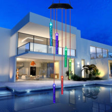 Load image into Gallery viewer, Smart LED Solar Powered Wind Chime Lamp 6 Bubble Column Waterproof Outdoor Landscape Wind Bell Light Water Courtyard Garden Hanging Outdoor Lights Unique Decor Gifts For Wife Mom Grandma Neighbors