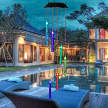Load image into Gallery viewer, Smart LED Solar Powered Wind Chime Lamp 6 Bubble Column Waterproof Outdoor Landscape Wind Bell Light Water Courtyard Garden Hanging Outdoor Lights Unique Decor Gifts For Wife Mom Grandma Neighbors