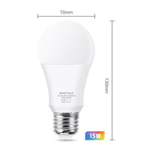 Load image into Gallery viewer, Smart Light Bulb E27 LED Lamp RGB+White+Warm White Work With Alexa Google Home Dimmable Timer Function RGB LED Bulb Bulb-Timer Sunrise Sunset Dimmable Multicolo Warm White No Hub Required Compatible With Alexa Google Home Assistant