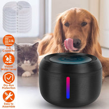 Load image into Gallery viewer, Smart Pet Drinking Fountain with LED Light 7-Pack Replaceable Water Filters