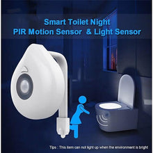 Load image into Gallery viewer, Smart PIR Motion Sensor Toilet Seat Night Light