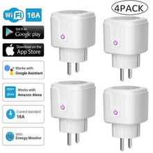 Load image into Gallery viewer, Smart Plug WiFi Socket Power Monitor Timing Function Tuya SmartLife APP Control Works With Alexa Google Assistant